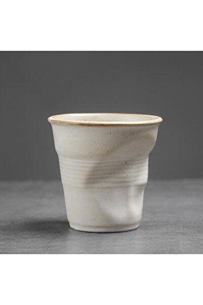 Choice كوب قهوة من الفخار الأبيض بتصميم إبداعي مطوي يدويًا من السيراميك، 150-200 مل، كوب لاتيه، كوب إسبريسو، بنفسجي