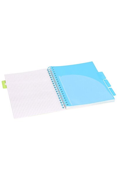 Strigo Spiral notebook and dividers Project Book NEON B5, mathematics, 200 pg, cardboard covers PADS014
