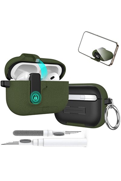 Choice حافظة واقية لأجهزة Airpods Pro 3 باللون الأخضر مع قلم 2025 لأجهزة Airp...