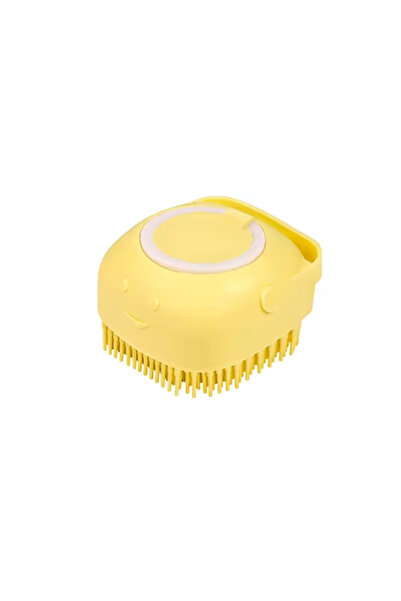 Choice1 فرشاة تدليك حمام جديدة صفراء متعددة الوظائف للجراء والكلاب الكبيرة وا...