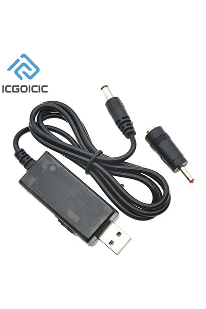 ICGOICIC 1 قطعة محول تيار مستمر 5 فولت إلى 9 فولت 12 فولت USB كابل محول تعزيز...