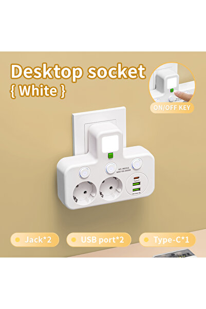 Choice White USB EU plug AC socket power board multi-layer wall socket universal network filter with or wit