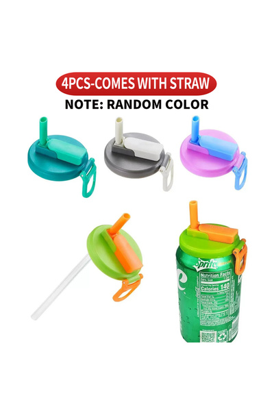 Choice مجموعة فتاحة علب مشروبات متعددة الألوان مكونة من 4 قطع مع غطاء واقٍ وق...