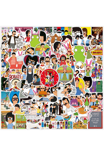 Choice 30PCS 10/30/50/100pcs Funny Anime Cartoon Movie Bobs Burgers Stickers Skateboard Laptop Phone Car Lu