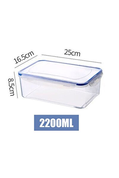 Choice 2200ml-1pc Sealed Rectangular Refrigerator Storage Box with Lid Plastic Trasparent Crisper Food Cont