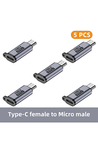 Choice 5x محول من النوع C إلى Micro USB C من النوع C أنثى إلى Micro إلى Mini ...