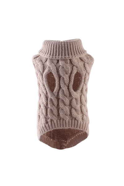 Choice ملابس جديدة للكلاب الأليفة الصغيرة من XL باللون الكاكي، سترة عصرية لخريف وشتاء، مصنوعة من عجينة مقلية متينة، محبوكة