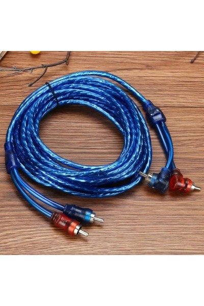 Choice black 1PCS 5m Car Modified Dual RCA to RCA Audio Cable Pure Copper Car Audio Power Amplifier Cable A