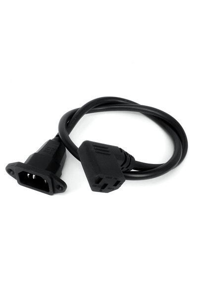 Choice 0.3M Right Angle fengyidz IEC320 C14 to C13 Extension cord,C14 with screw holes and C13 Right Angled