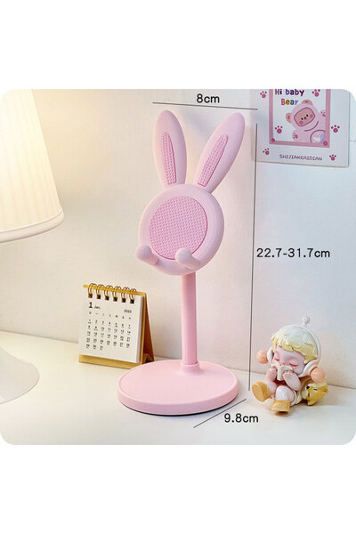 Choice1 Pink 1PC Cartoon Little Rabbit Desktop Phone Stand Tablet Computer St...