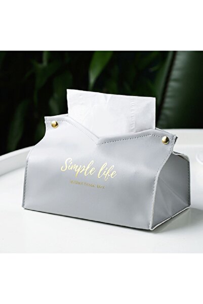 Choice حامل مناديل من الجلد الرمادي، صندوق مناديل للسيارة، حامل غرفة المعيشة،...