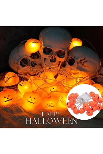 Choice 3m 20LED Battery Halloween Pumpkin String DIY Lights 3m 20LED 3D Cute Trick Treat Lantern Horror Hal