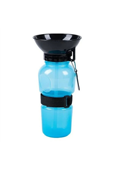 Choice زجاجة مياه زرقاء محمولة للكلاب الأليفة للاستخدام الخارجي بسعة 500 مل، كوب مياه كبير للسفر ومياه شرب للكلاب