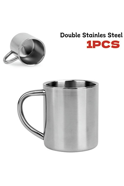 Choice 220 مل 1 قطعة 1-5 قطع 220 مل كوب قهوة من الفولاذ المقاوم للصدأ جدار مز...