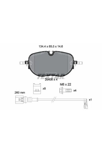 TEXTAR Set Placute Frana Frana Disc Cupra Born Vw Id.3