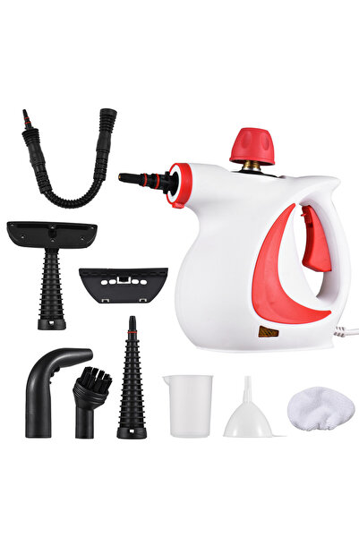 Choice Red UK (230V) Pressurized Handheld Steam Cleaner for Home - Portable Multi-purpose High Pressure Dee