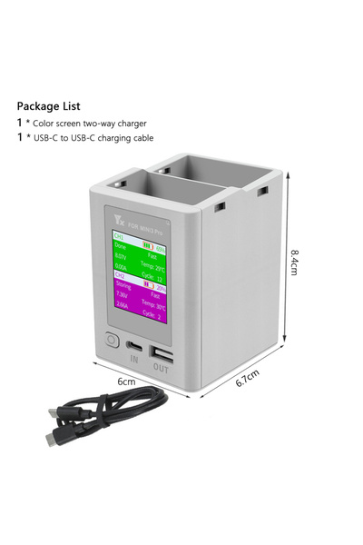 PROBTY D-MINI4-016 محور شاحن لطائرة DJI Mini 4 Pro بدون طيار مع شاحن بطارية B...