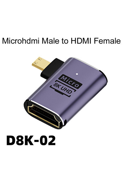 Choice محول D8K-02 Mini MINIHDMI/Micro HDMI MicroHDMI إلى HDMI متوافق مع زاوي...