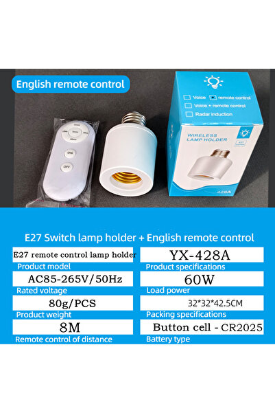 Choice AC85V-265V E27 E27 60W Wireless Remote Control Smart Timer Switch Lamp Holder 110V 220V House Multi