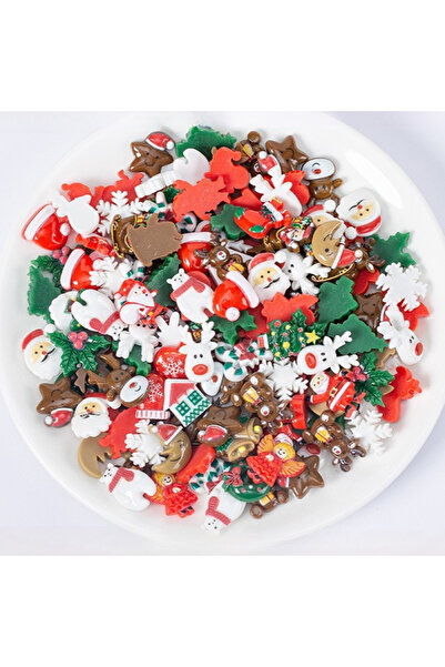 Choice 50 قطعة من مزيج الألوان العشوائية، 50 قطعة من عناصر عيد الميلاد الصغير...