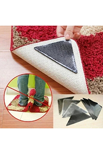 Choice 4PCS 4-Piece Silicone Carpet Carpet Clip Anti-Slip Grip Corner Mat Anti-Slip Mat for Home Bathroom L