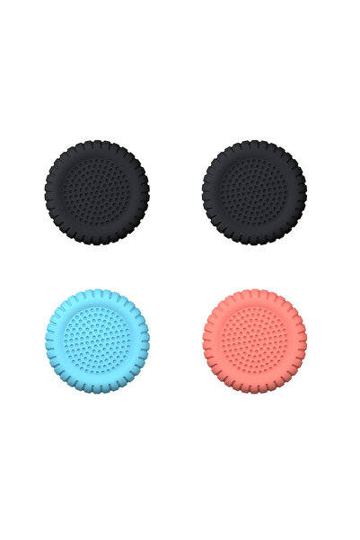Choice عبوة من 4 قطع من واقيات قبضة الإبهام الناعمة المصنوعة من السيليكون لجهاز تحكم Switch 2 Joy Con