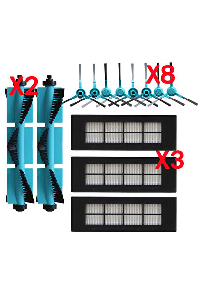 Choice 1 فرشاة أسطوانية وفلتر HEPA وفرشاة جانبية وفلتر خزان المياه لمكنسة كهر...