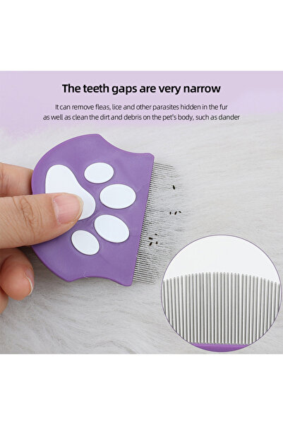 Choice1 مشط أرجواني للعناية بالحيوانات الأليفة - مشط للبراغيث للقطط والكلاب، ...