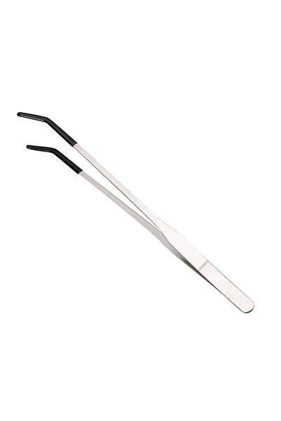 Choice4 27cm A 2pcs Bent Tip Tweezers For Crafts Stainless Steel Straight And...