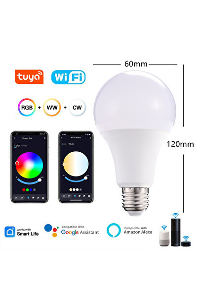 Choice مصباح ذكي 220 فولت 9 وات واي فاي تويا واي فاي/بلوتوث أليكسا ليد مصباح ...