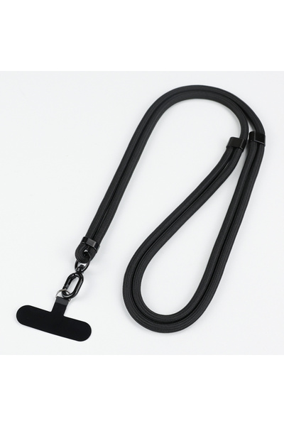 Choice حزام هاتف عالمي قابل للتعديل باللون الأسود مع قلادة وحافظة هاتف وحبل ت...