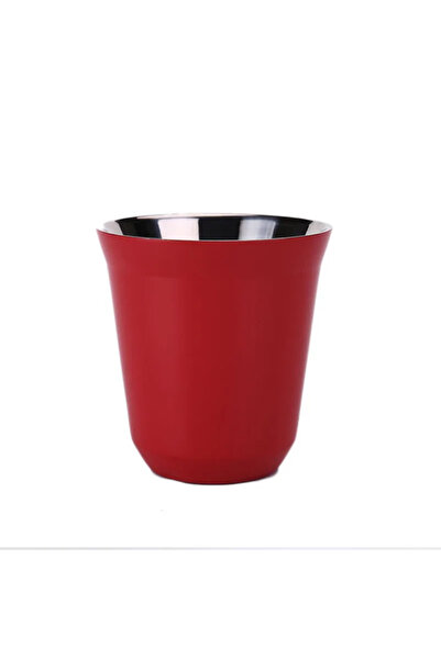 Choice كوب إسبرسو أحمر سعة 160 مل مصنوع من الفولاذ المقاوم للصدأ 304، 80 مل، ...