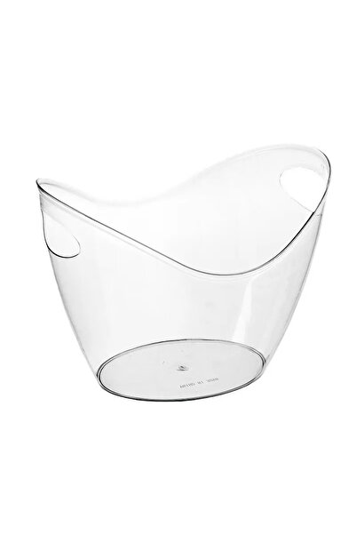 Choice 1 قطعة دلو ثلج شفاف سعة 4 لتر مع مقبض حوض المشروبات، دلو ثلج كبير للتب...