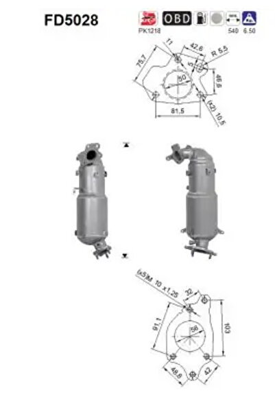 As Filtru Funingine/Particule Sist.De Esapament Honda Accord 8