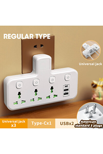 Choice قابس أمريكي بدون إضاءة، قابس أوروبي أمريكي، منفذ شريط طاقة تيار متردد،...