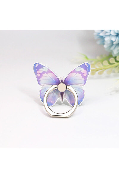 WSSHE Purple 2024 New Butterfly Phone Finger Ring Holder Luxury Mobile Phone ...