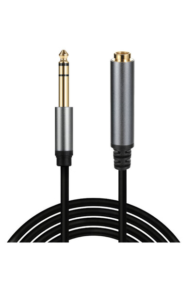 BSN كابل تمديد ستيريو 1/4 TS أحادي ستيريو 6.35 مم ذكر إلى أنثى بطول 6.35 مم ذكر وأنثى