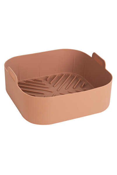 Choice صينية خبز فرن مقلاة هوائية من السيليكون مقاس 21 سم من الكاكي، بيتزا، د...