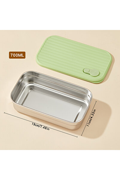 WORTHBUY صندوق غداء من الفولاذ المقاوم للصدأ 304 من B Style Green بسعة 700 مل...