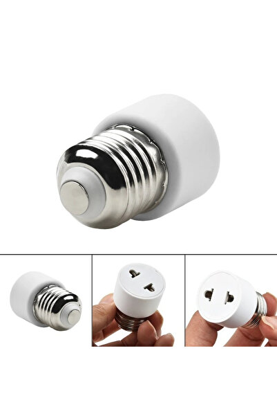 Choice E27 to US EU Hot Sell Practical White E27 Plug Bulb Holder Light Fixture Bulb Base Adapter Lamp Soc