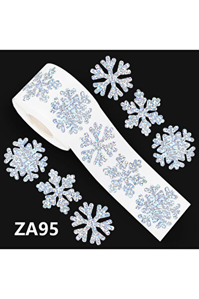 Choice 500 قطعة من ملصقات ندفة الثلج لعيد الميلاد بالليزر، ملصقات تزيين هدايا...