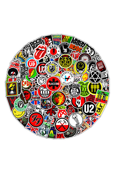 Choice ملصقات موسيقى الروك الكلاسيكية متعددة الألوان، 100 قطعة، ملصقات DIY، س...