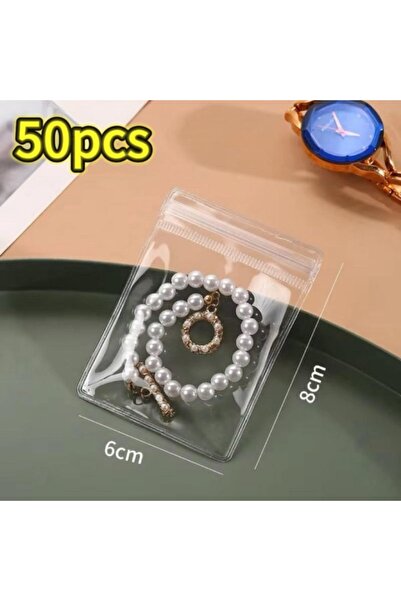 Choice 6 × 8-50 قطعة من أكياس تغليف المجوهرات المصنوعة من مادة البولي فينيل ك...