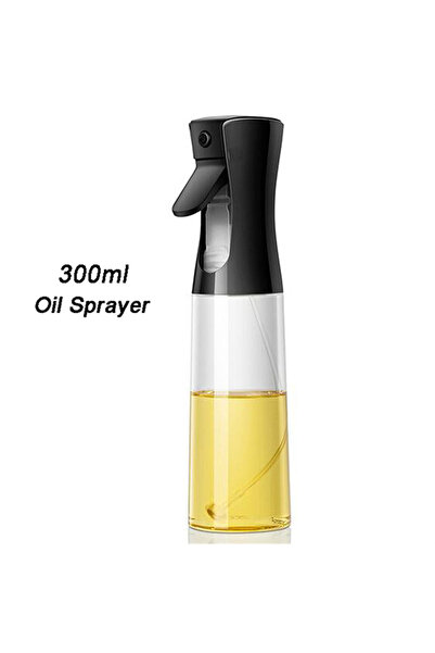 Choice بخاخ زيت مطبخ أسود، زجاجة زيت زجاجية سوداء وبيضاء سعة 300 مل لري نباتا...