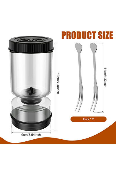 Choice برطمان مخلل زجاجي أسود، موزع جاف ورطب، برطمان مخلل وزيتون، برطمان الساعة الرملية، حاوية خيار