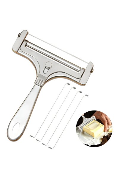 Choice silver Adjustable Cheese Slicer Thickness Butter Cutter Soft and Semi-...