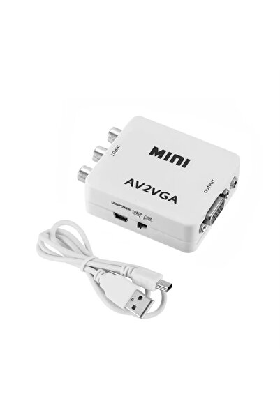 Choice محول AV إلى VGA VGA إلى AV محول RCA AV إلى VGA محول AV مع كابل صوت 3.5...