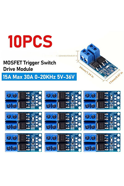 Choice 10 pcs 15A 400W MOSFET Trigger Switch Drive Module PWM Regulator Control Panel DC 5V-36V Electronic