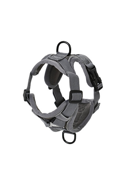 Choice S GRAY Dog Harness Leash Set For Small Medium Dogs Cat Hiking Adjustable Puppy Leash Reflective Harn