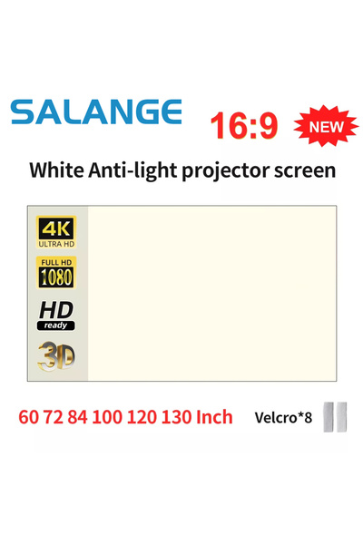 Choice 100 inch Salange Projector Screen White Grid Anti-Light 16:9 Projection Screen Super Wide Viewing An